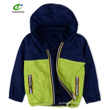 Practical spring zip up nice hooded kid jacket with mesh lining for boys